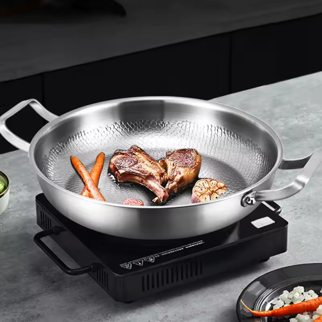 Padella Sauté a Due Manici in Titanio