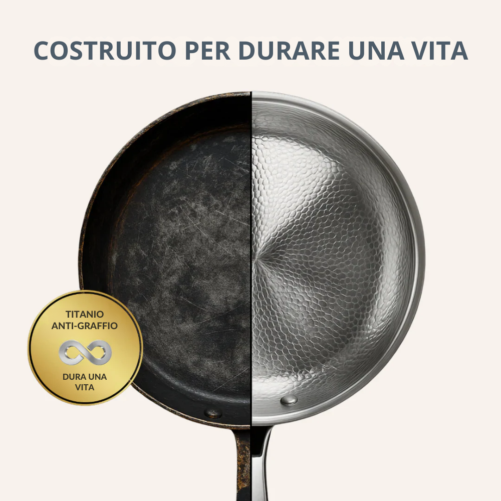 Padella Martellata in Titanio