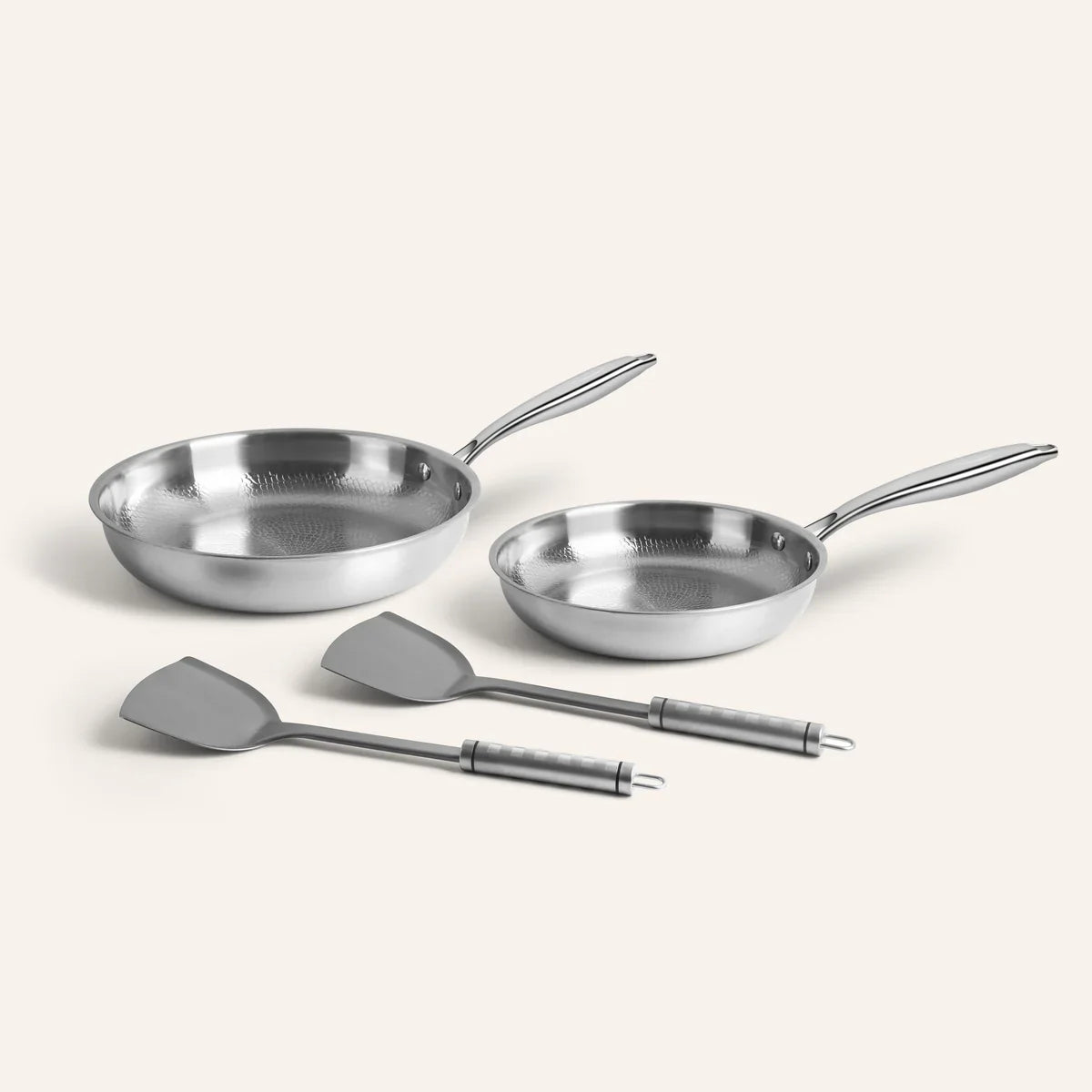 Set Duo Padelle Martellate in Titanio Pro